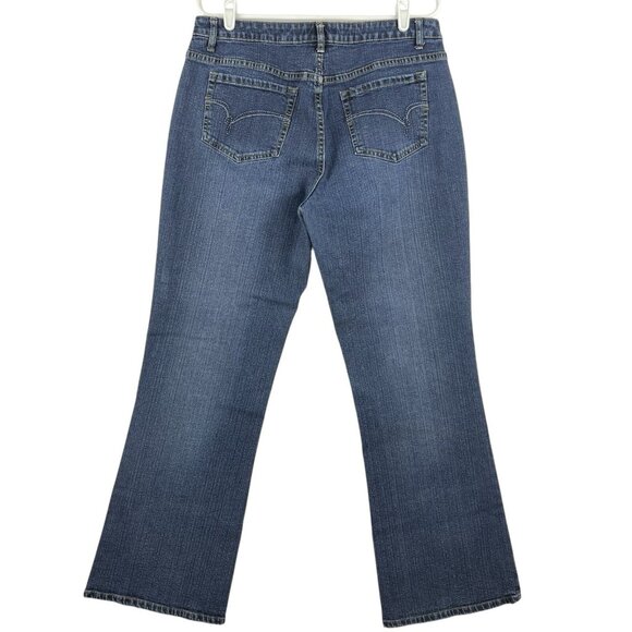 L. A. BLUES Women's Blue Denim Jeans Size 10M Stretch Boot Cut Mid Rise - Picture 2 of 10